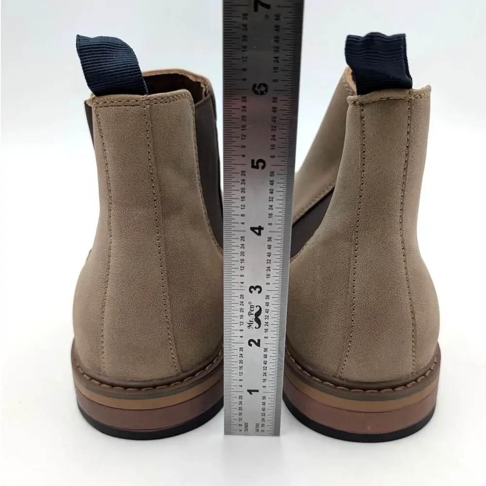 Madden Estiban Cheslea Ankle Boots Round Toe Men's Taupe Size US9 EU42